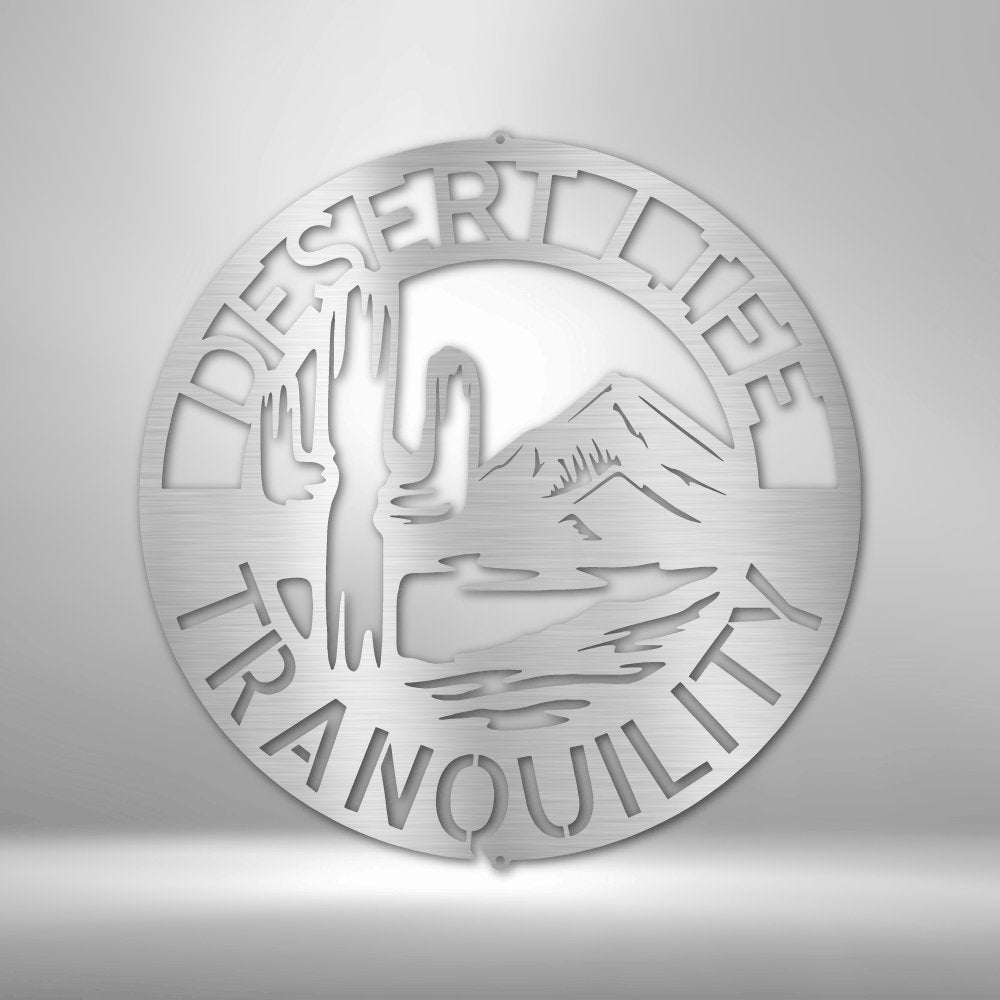 Desert Life Personalized Text Steel SignCustomly Gifts