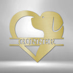 Dog Love Personalized Name Steel SignCustomly Gifts