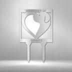 Dog Love Personalized Name Text Yard Stake Steel SignCustomly Gifts