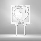 Dog Love Personalized Name Text Yard Stake Steel SignCustomly Gifts