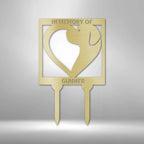 Dog Love Personalized Name Text Yard Stake Steel SignCustomly Gifts
