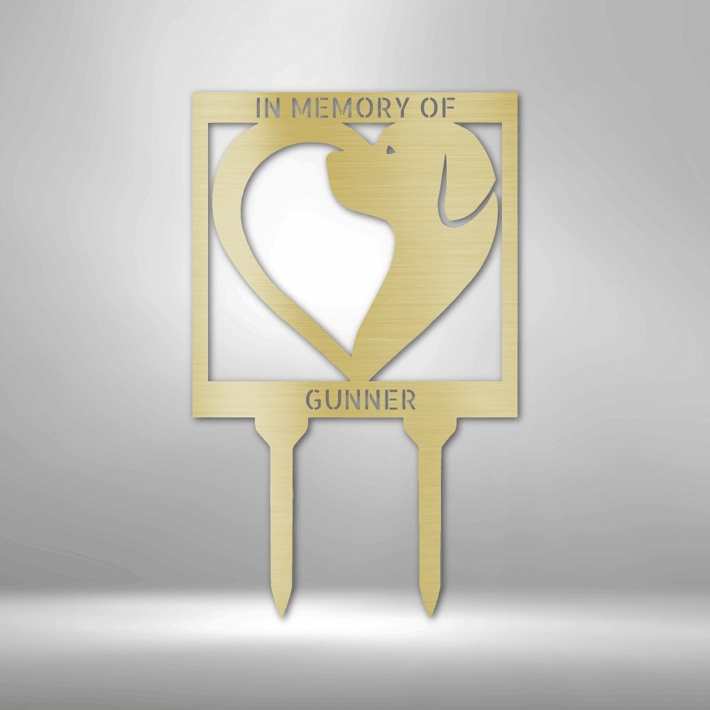 Dog Love Personalized Name Text Yard Stake Steel SignCustomly Gifts