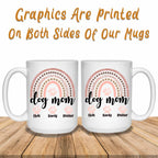 Dog Mom Rose Blush Rainbow Custom Personalized Coffee MugCustomly Gifts