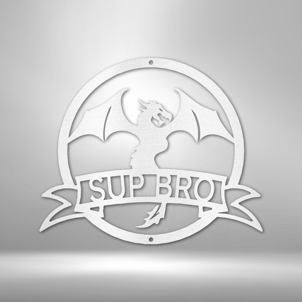 Dragon Banner Personalized Name Text Steel SignCustomly Gifts