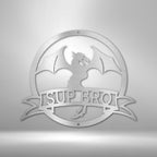 Dragon Banner Personalized Name Text Steel SignCustomly Gifts