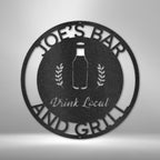 Drink Local Personalized Name Text Steel SignCustomly Gifts