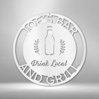 Drink Local Personalized Name Text Steel SignCustomly Gifts