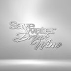 Drink Wine Funny Quote Steel SignCustomly Gifts