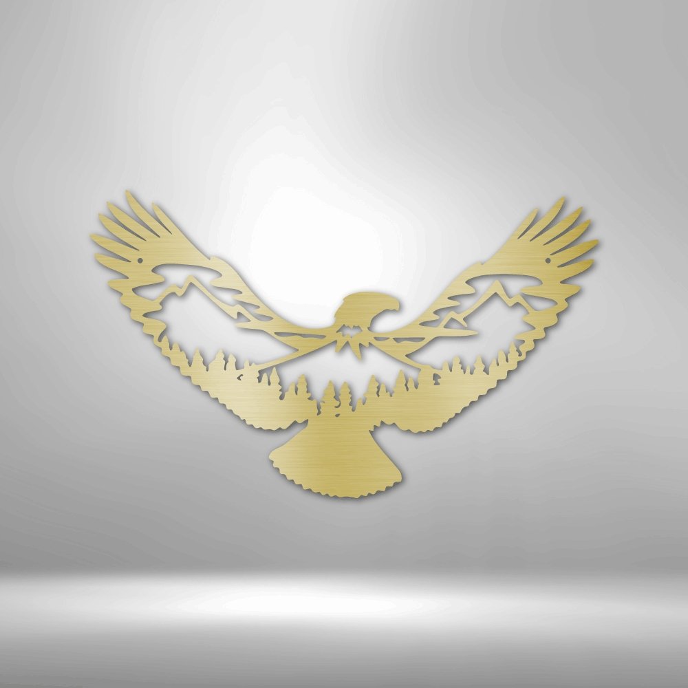 Eagle Scene Metal ArtCustomly Gifts