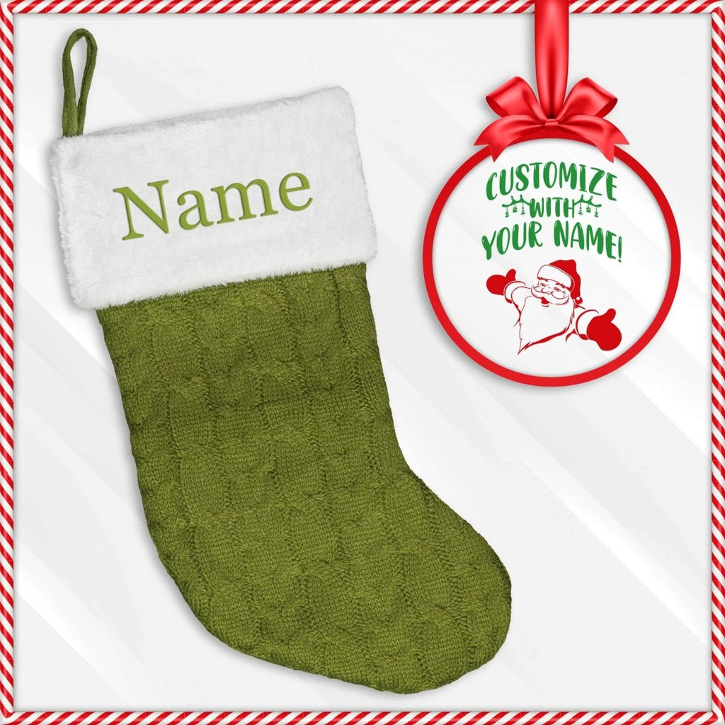 Embroidered Personalized Name Christmas StockingCustomly Gifts