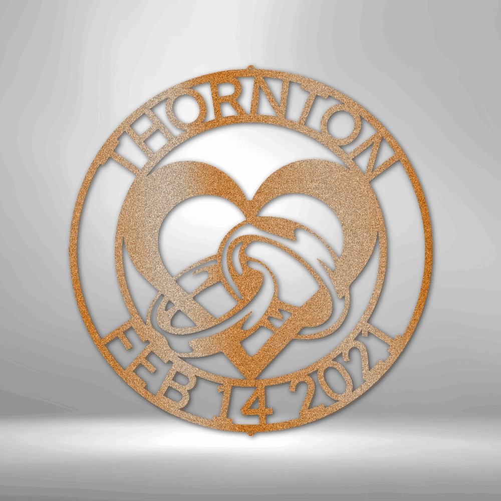 Engagement Marriage Personalized Name Date Text Steel SignCustomly Gifts