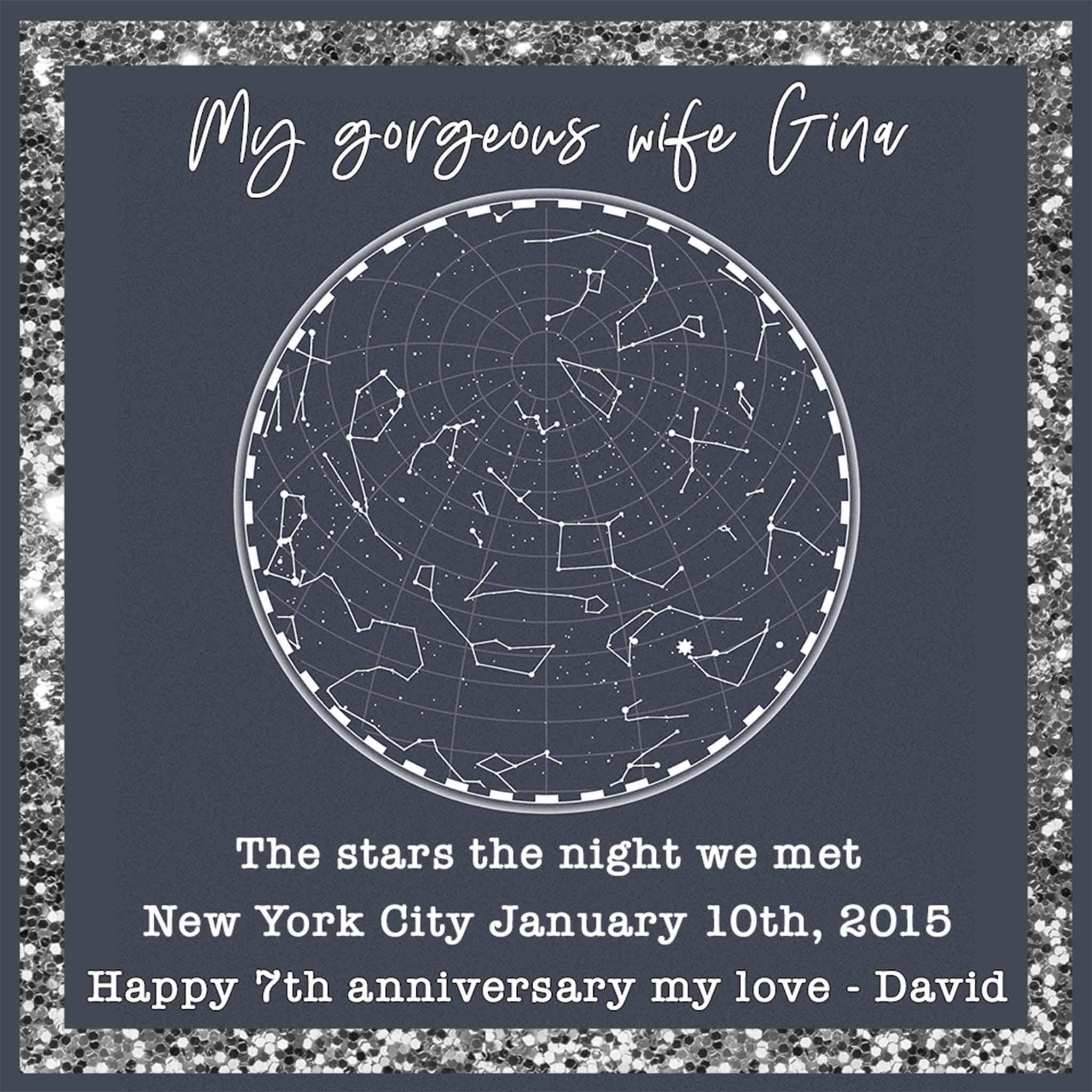 Eternal Hope Necklace Star Map v1 Personalized Insert CardCustomly Gifts