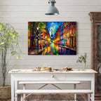 Ethereal Eiffel- Nocturnal Symphony Personalized Street Sign CanvasCustomly Gifts