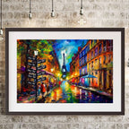 Ethereal Eiffel- Nocturnal Symphony Personalized Street Sign PosterCustomly Gifts