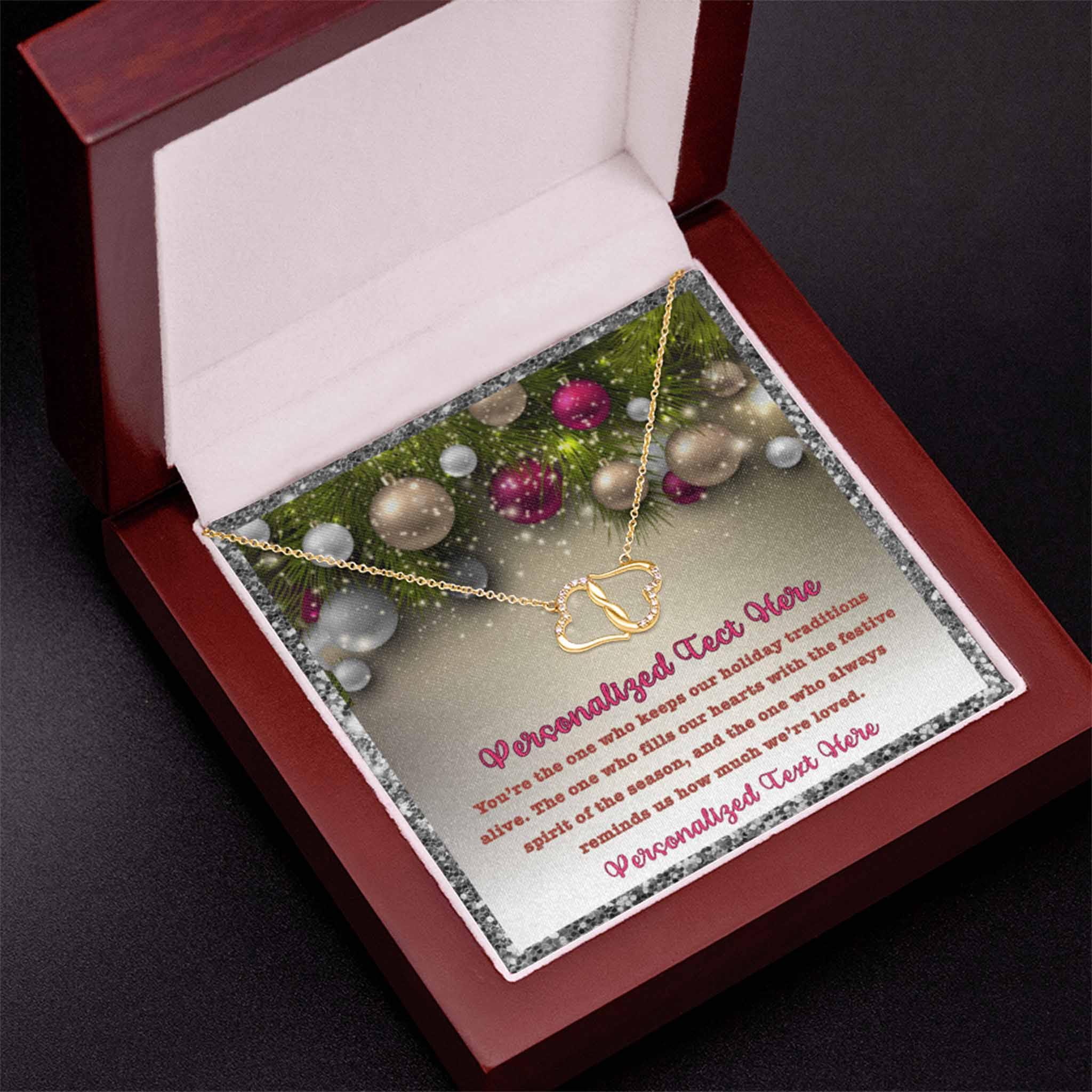 Everlasting Love Necklace Grandmother Christmas How Much We're Loved Personalized Insert CardCustomly Gifts