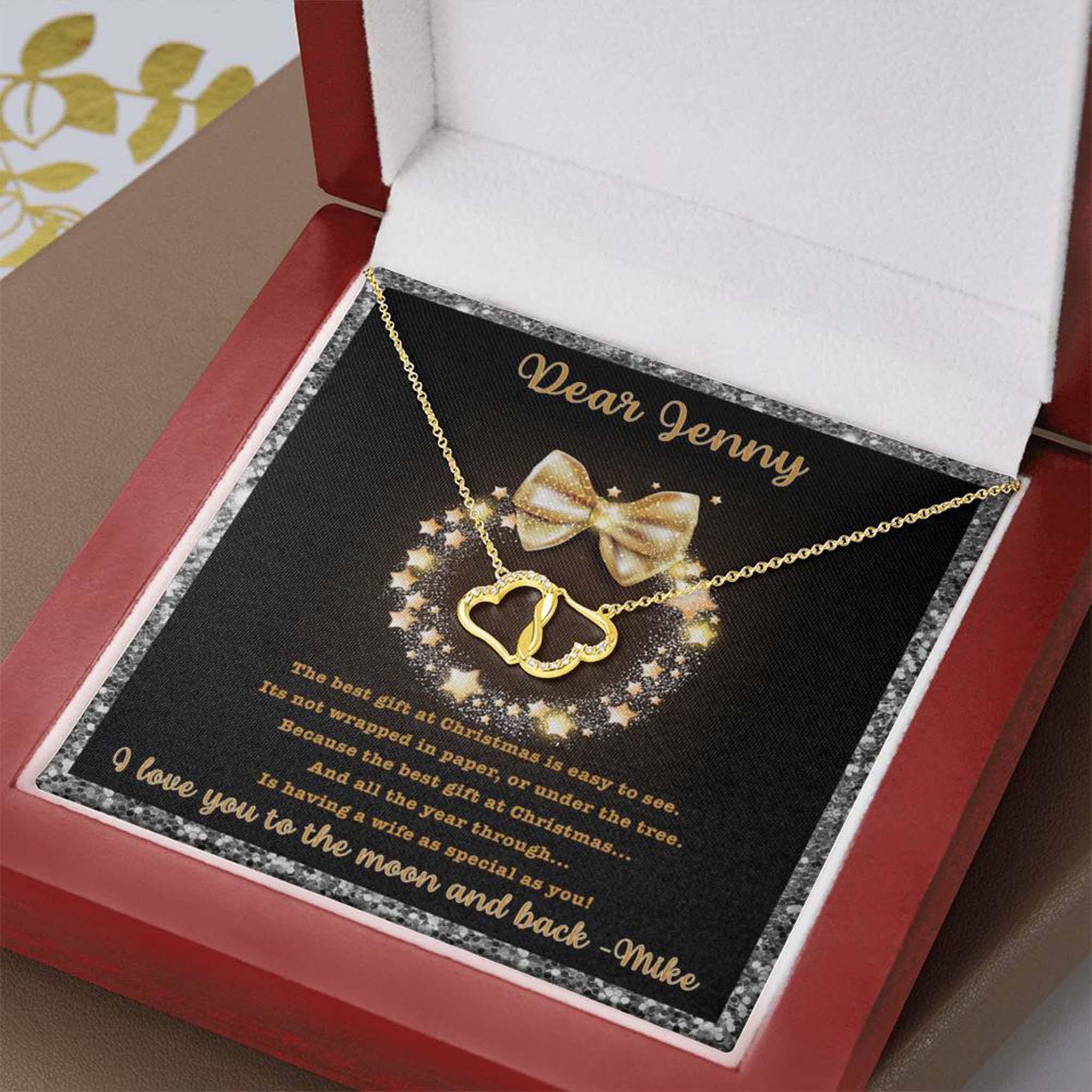 Everlasting Love Necklace Wife Best Gift At Christmas Personalized Insert CardCustomly Gifts