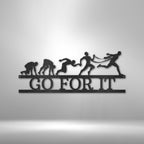 Evolution of Running Personalized Text Steel SignCustomly Gifts