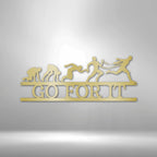 Evolution of Running Personalized Text Steel SignCustomly Gifts