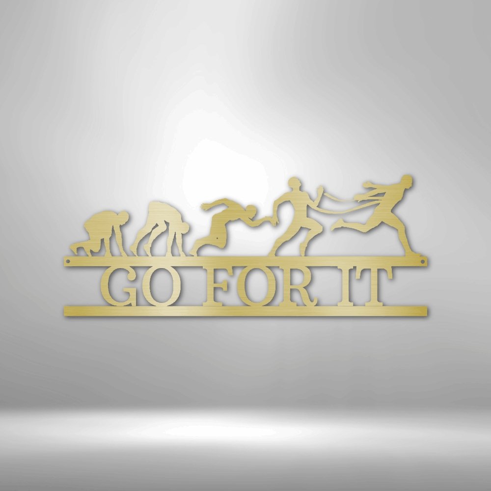 Evolution of Running Personalized Text Steel SignCustomly Gifts