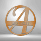 Exemplary Personalized Family Name Monogram Steel SignCustomly Gifts