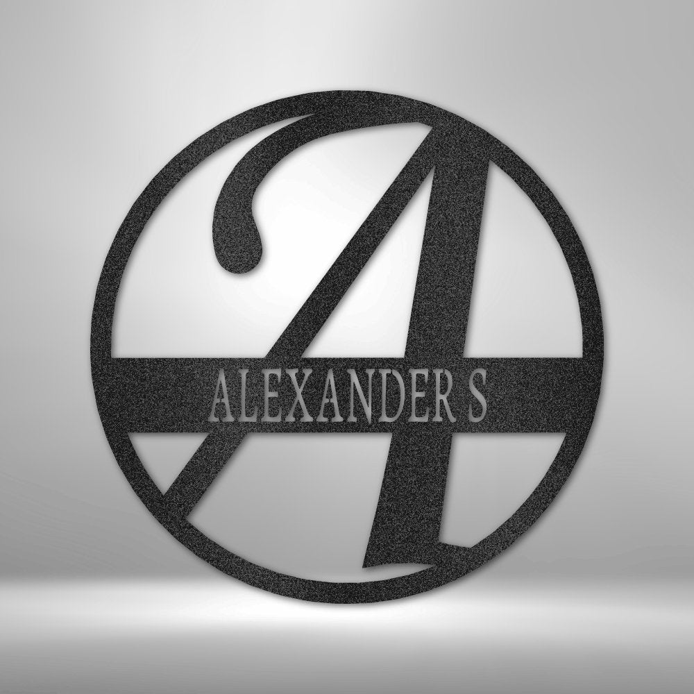 Exemplary Personalized Family Name Monogram Steel SignCustomly Gifts