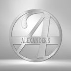 Exemplary Personalized Family Name Monogram Steel SignCustomly Gifts