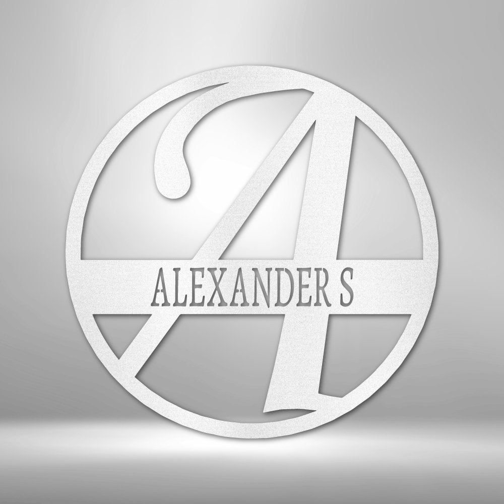 Exemplary Personalized Family Name Monogram Steel SignCustomly Gifts