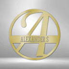 Exemplary Personalized Family Name Monogram Steel SignCustomly Gifts