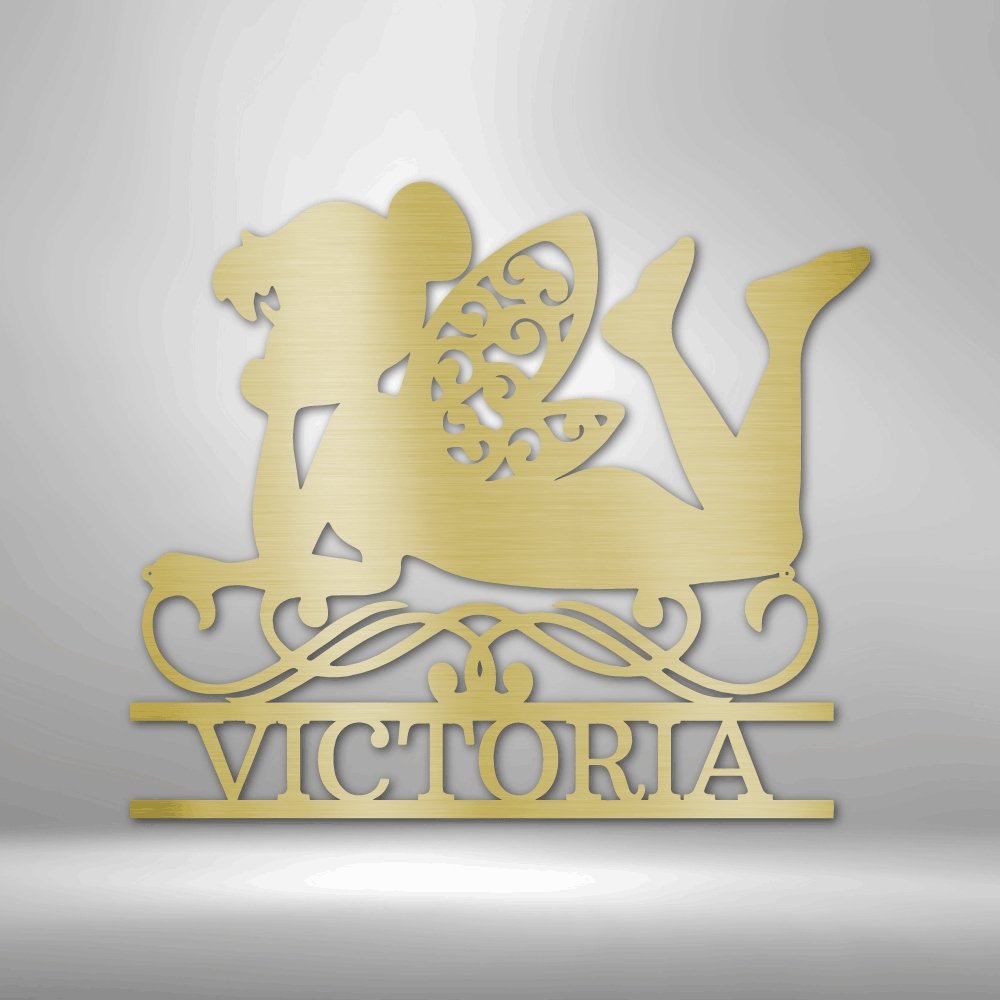 Fairy Personalized Name Text Steel SignCustomly Gifts