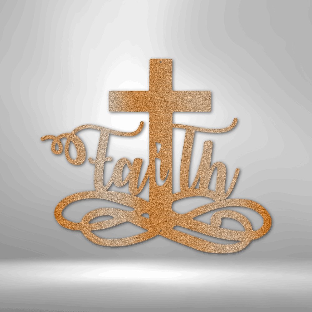 Faith Cross - Steel SignCustomly Gifts