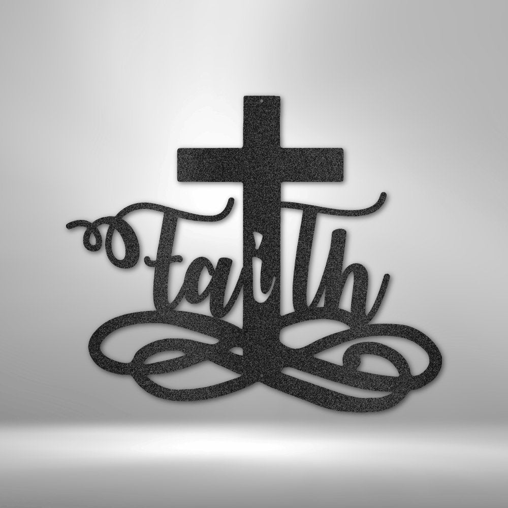 Faith Cross - Steel SignCustomly Gifts