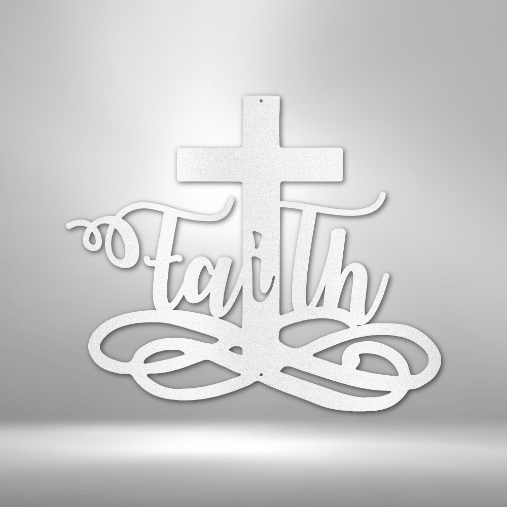 Faith Cross - Steel SignCustomly Gifts