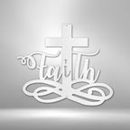 Faith Cross - Steel SignCustomly Gifts