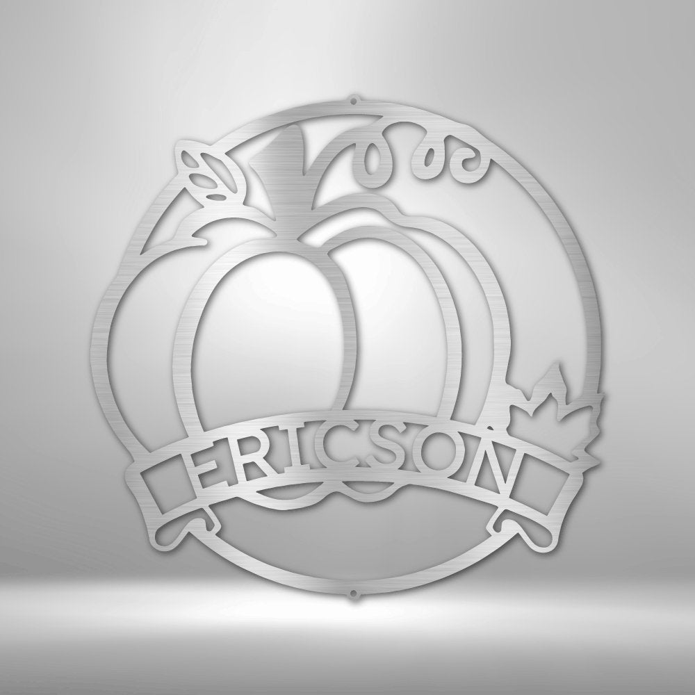 Fall Harvest Personalized Name Text Steel SignCustomly Gifts