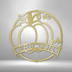 Fall Harvest Personalized Name Text Steel SignCustomly Gifts