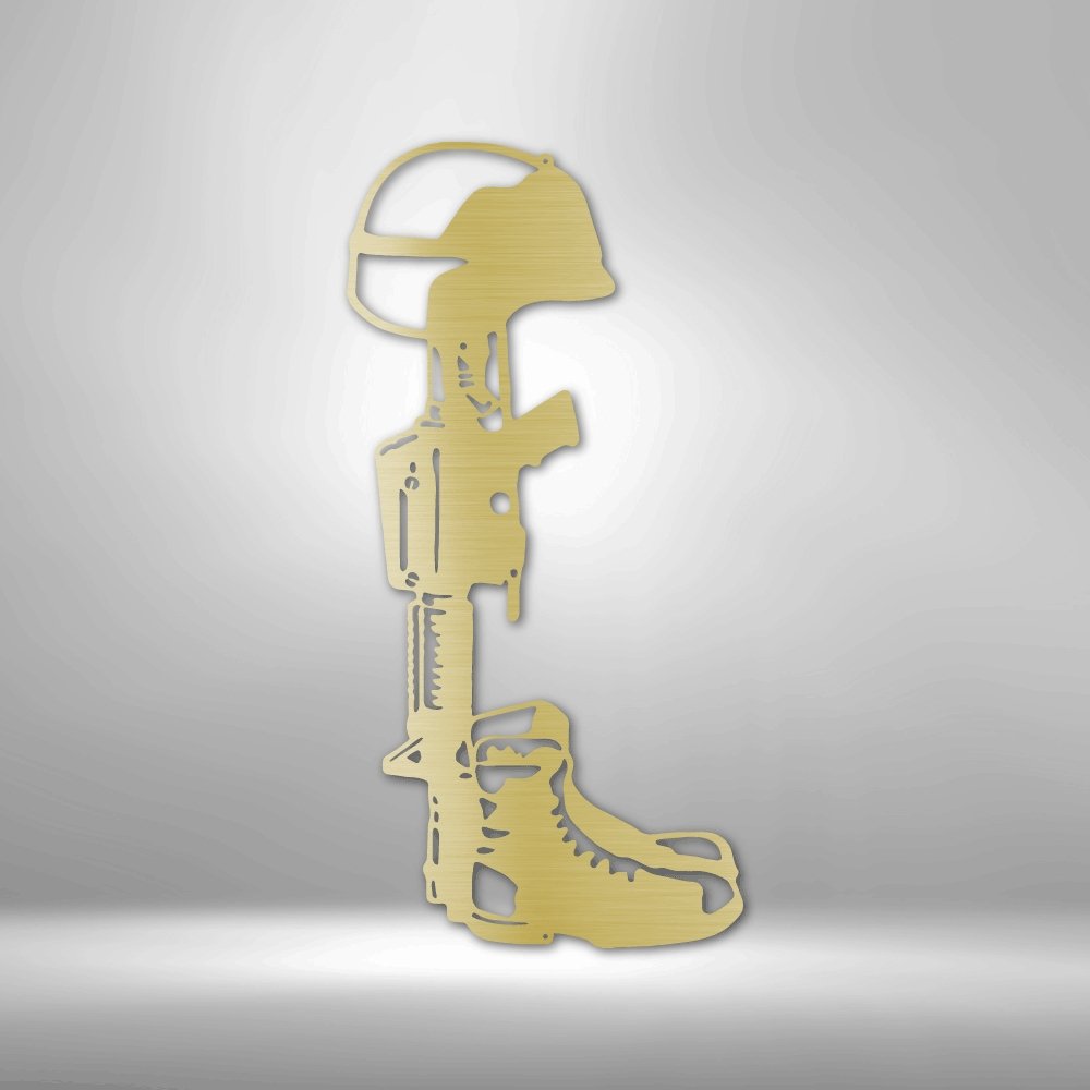 Fallen Soldier Memorial - Steel SignCustomly Gifts