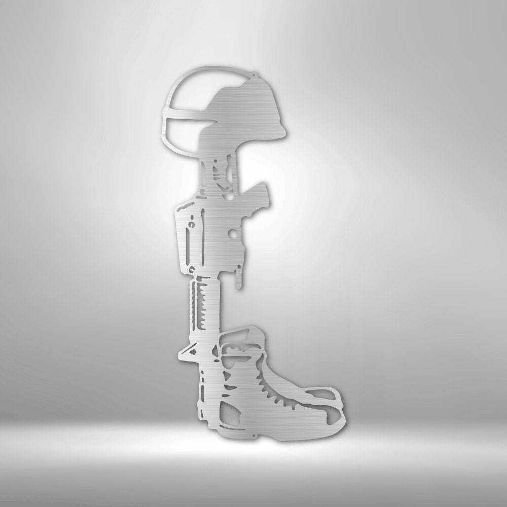 Fallen Soldier Memorial - Steel SignCustomly Gifts