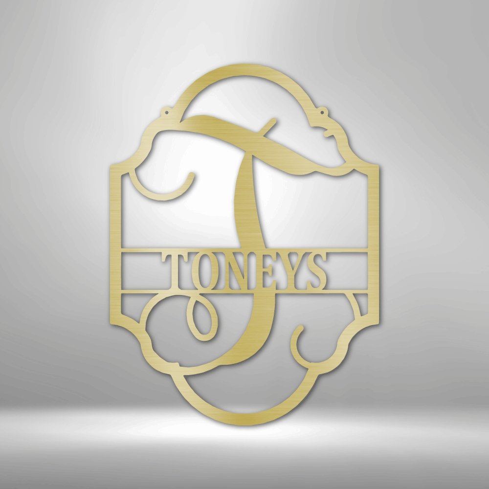 Family Name Plaque Personalized Monogram Steel SignCustomly Gifts