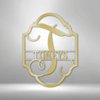 Family Name Plaque Personalized Monogram Steel SignCustomly Gifts
