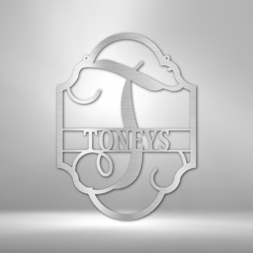 Family Name Plaque Personalized Monogram Steel SignCustomly Gifts