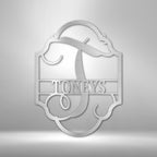 Family Name Plaque Personalized Monogram Steel SignCustomly Gifts