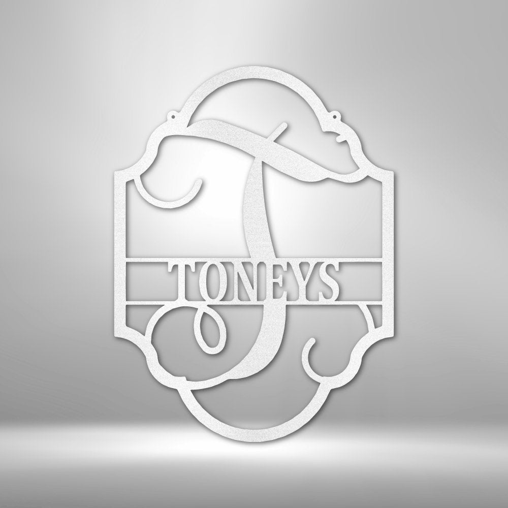 Family Name Plaque Personalized Monogram Steel SignCustomly Gifts