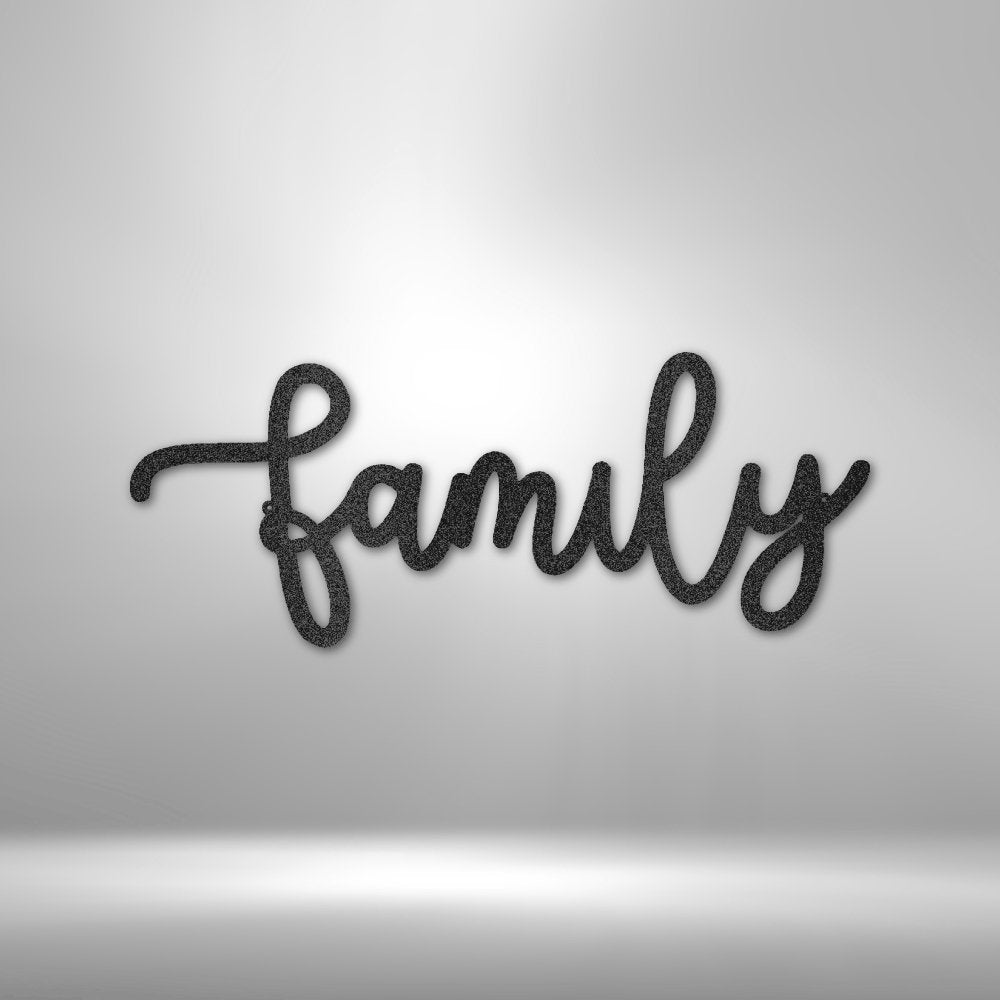 Family Script - Steel SignCustomly Gifts