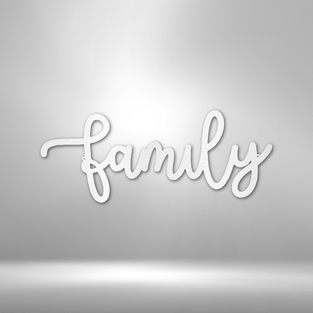 Family Script - Steel SignCustomly Gifts