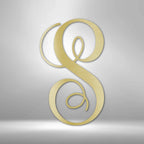 Fancy Initial Monogram Steel SignCustomly Gifts