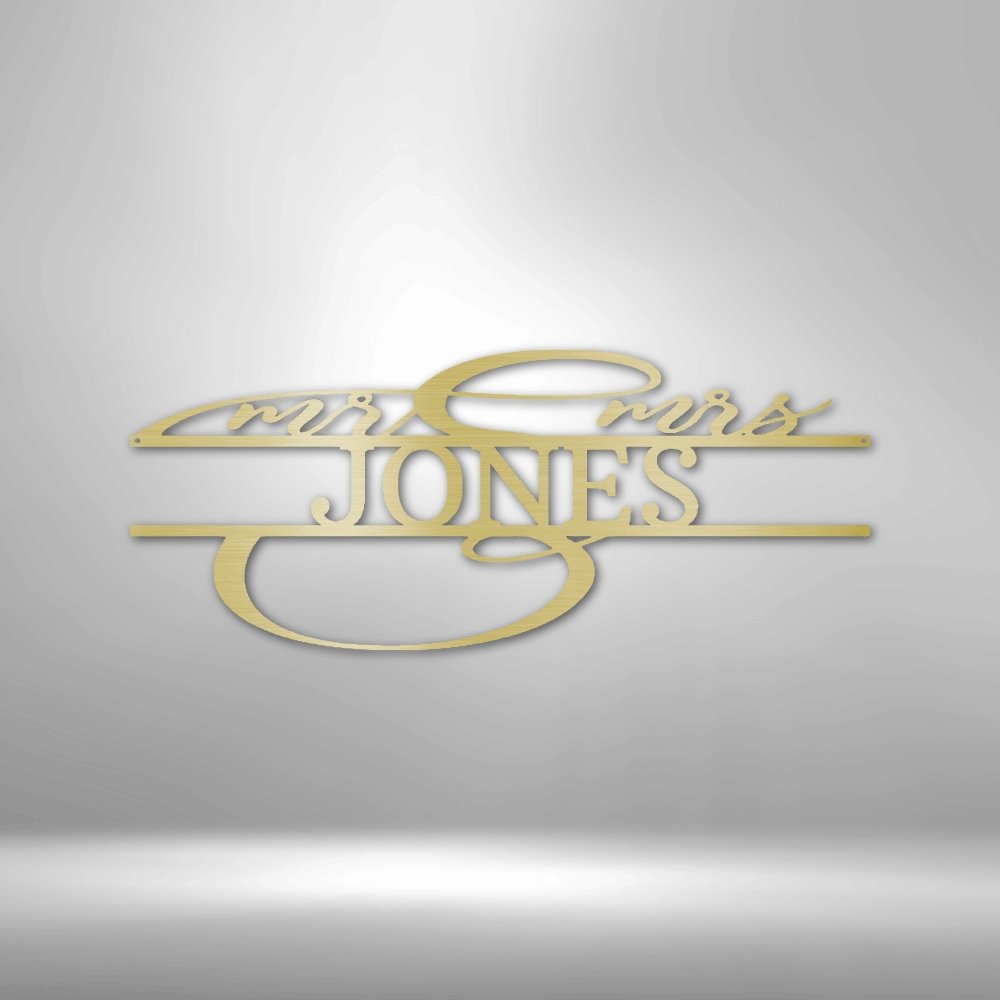 Fancy Mr And Mrs Personalized Name Steel SignCustomly Gifts