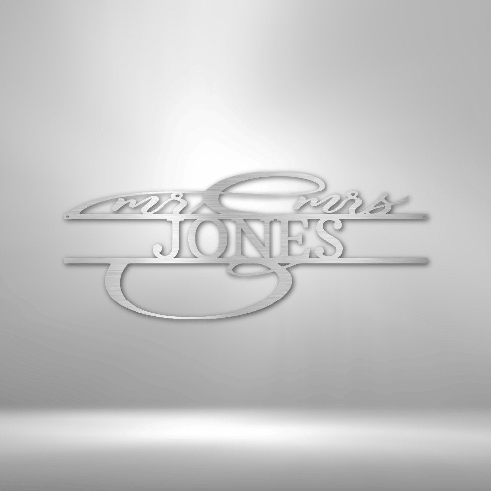 Fancy Mr And Mrs Personalized Name Steel SignCustomly Gifts