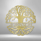 Fancy Tree of Life Personalized Names Text Steel SignCustomly Gifts