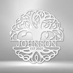 Fancy Tree of Life Personalized Names Text Steel SignCustomly Gifts