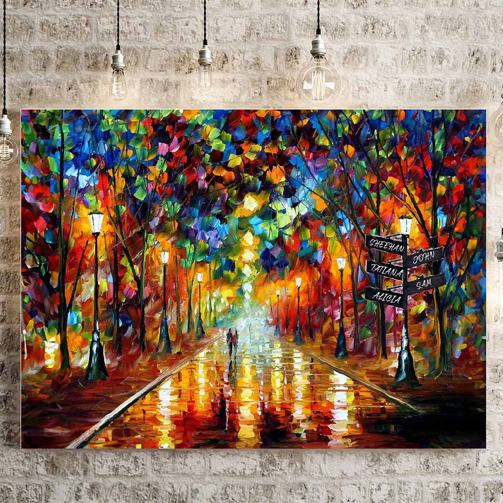 Farewell to Anger Personalized Street Signs Impressionist Style CanvasCustomly Gifts